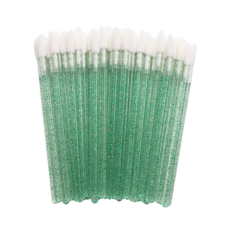 Mt Lashes China Manufacturer Disposable Makeup Brush Lip Gloss Lipstick Eyeliner Crystal Stem Lip Brush