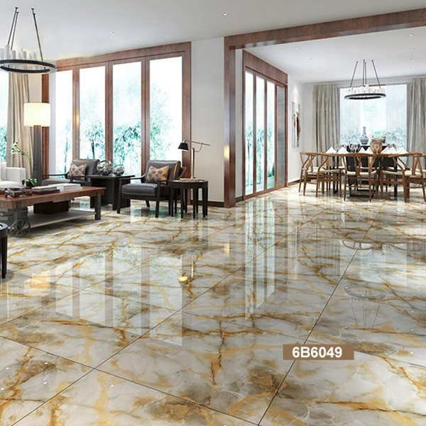 New Design Natural Stone Look Polished Porcelain Interior Floor Tiles