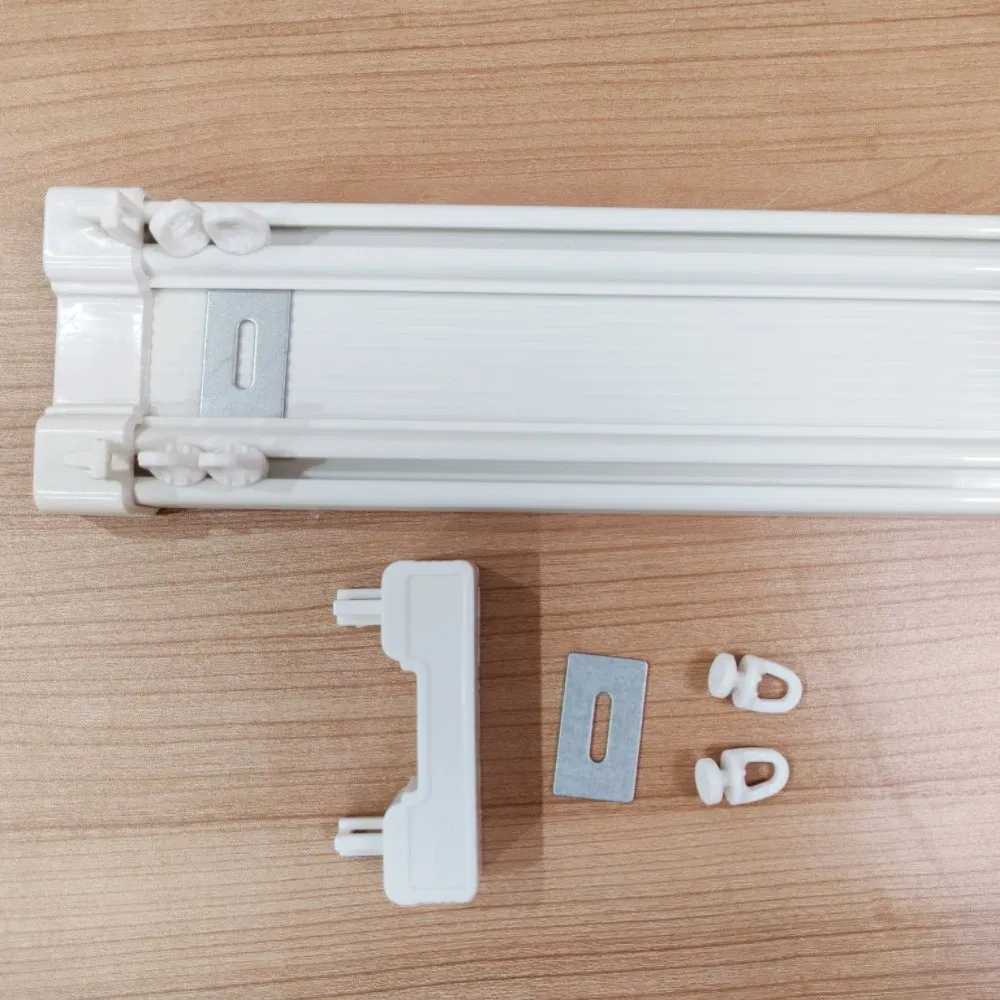 Plastic PVC Hospital Project Double Rail Indoors Curtain Rail Window Curtain Track