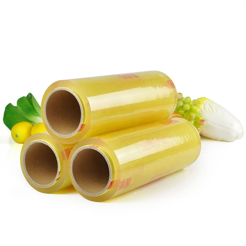 Jumbo Roll Hotel Supermarket Use Food Grade Housewares PVC Food Wrap Cling Film Stretch Film