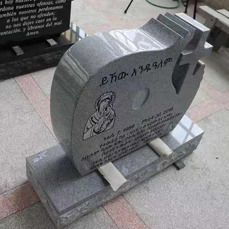 Modern Cross Design G633 Greg Granite Headstone Cemetery Memorial Momument