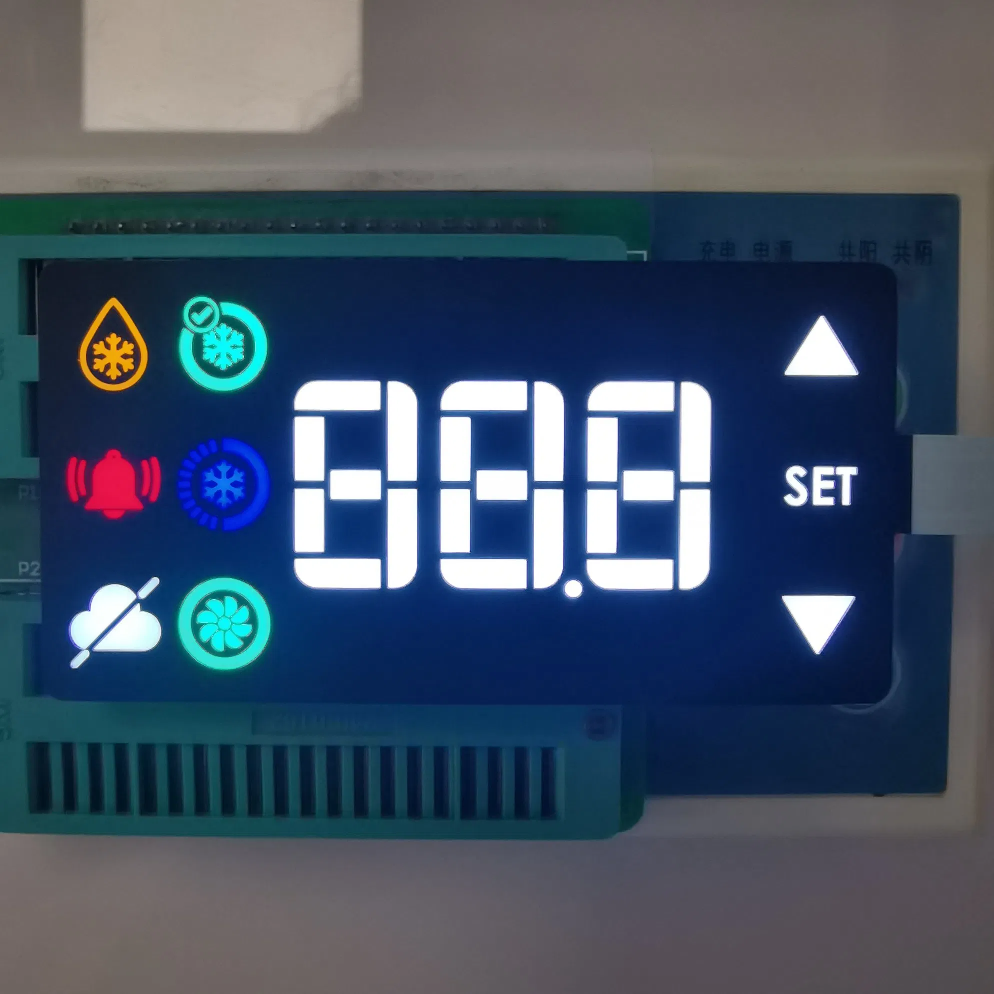 Custom Multicolour 3 Digit 7 Segment LED Display Touch Button for Temperature Control