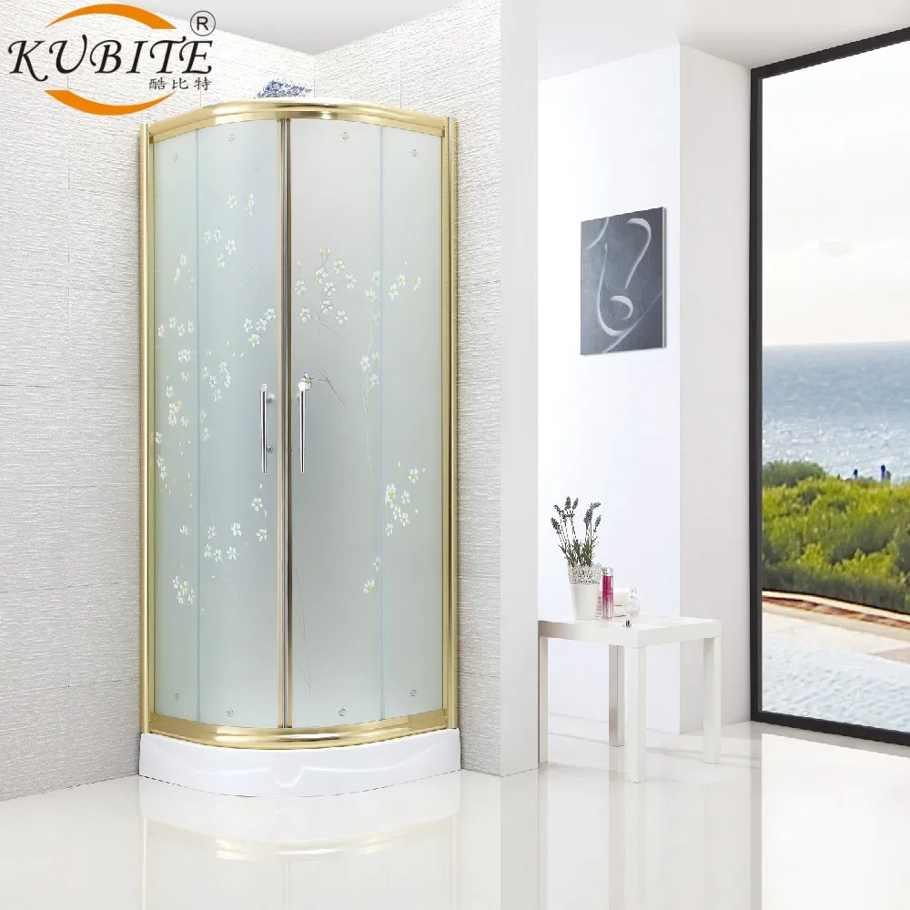 Minimalist Modern Design Semi-Circular 304 Stainless Steel Walk-in Shower Enclosure