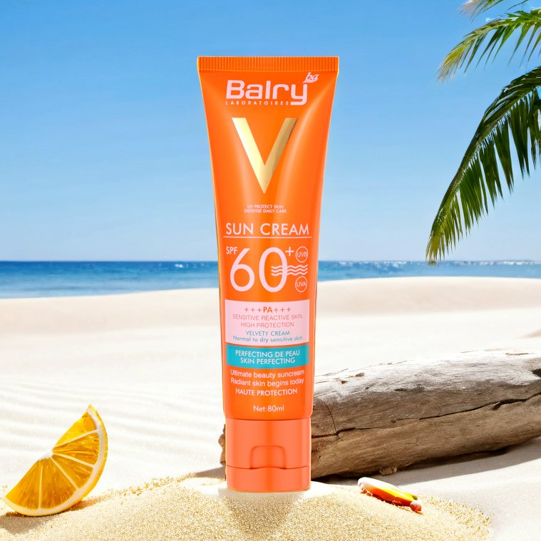 Private Label SPF60 Sunscreen Cream for Face and Body Sun Protection Balry Sunblock