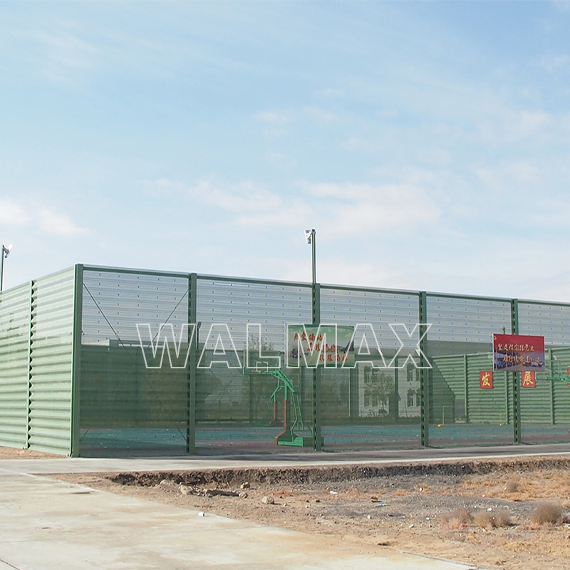 WBF004 Maintenance-Free Wind Dust Resistance Sports Ground Privacy Fence Steel Fence