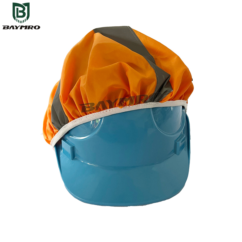 Factory Direct High Visibility Orange Reflective Waterproof Helmet Cover En 20471 En 343