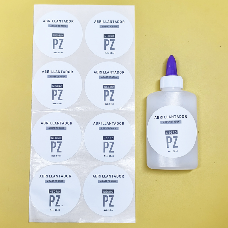 Custom Adhesive Bottle Labels with Vibrant Print and Strong Stickiness