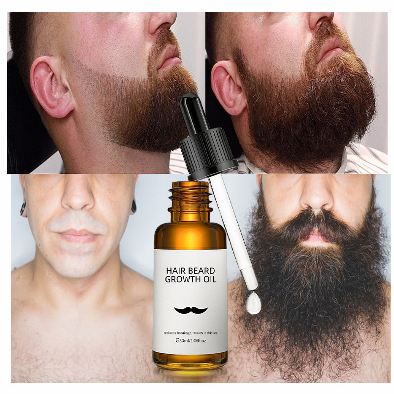 Wholesale Natural Organic Bread Hair Growth Gentle Efficient Nourishing Beard Growth Kit Oil Deep Beard Essential Oil