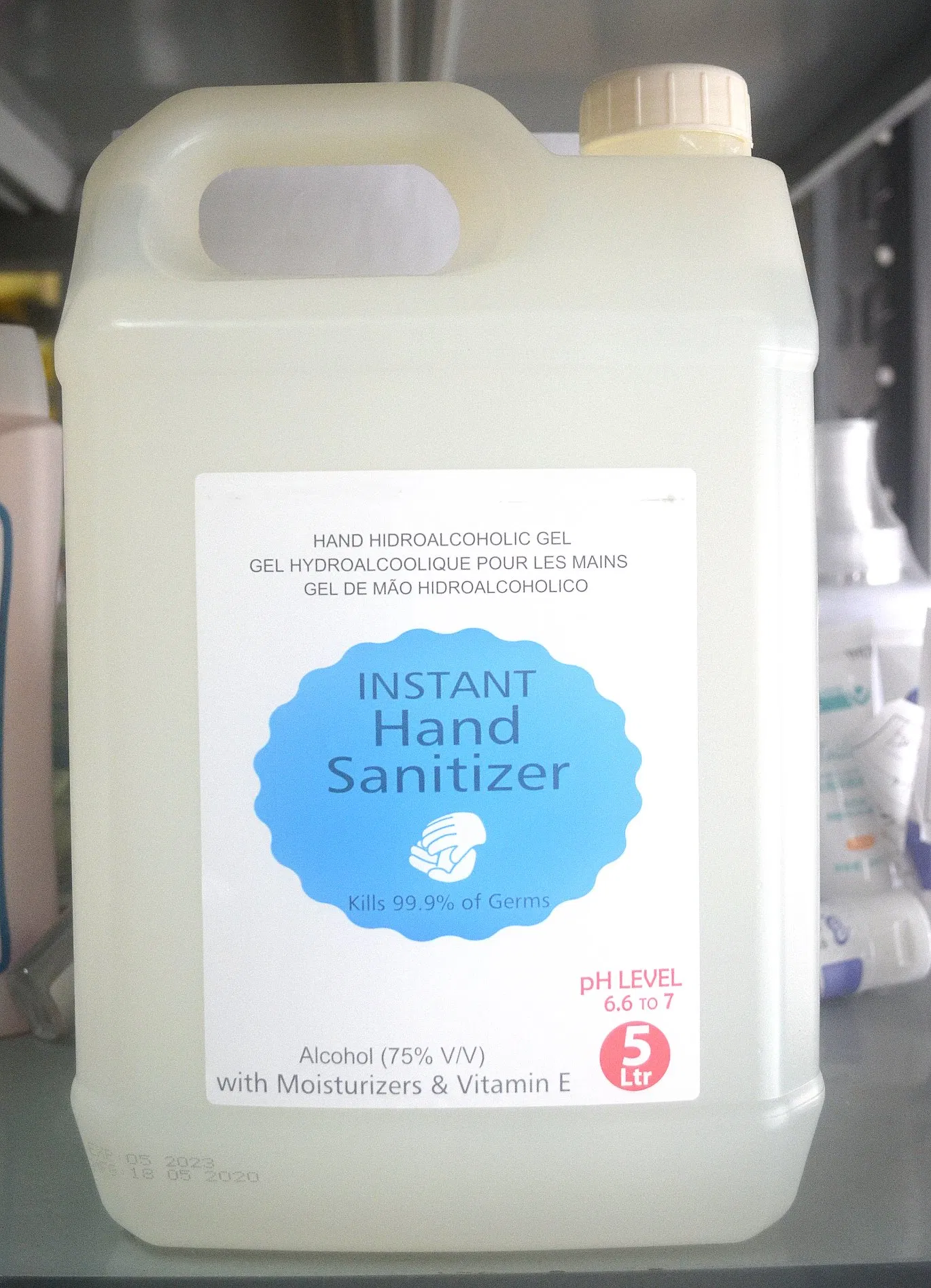 5L Moisture Disinfectant 75% Alcohol Hand Sanitizer Gel Ce Certification with Vitamin E
