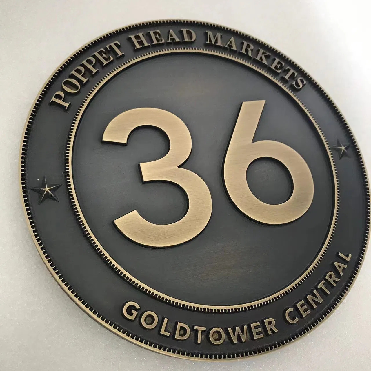 Custom Metal House Plaques Numbered Office Brass/Bronze Relief Addresses Engraved Plaques