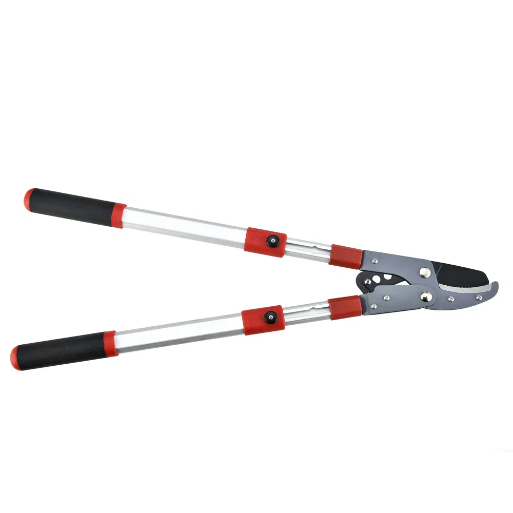 Heavy Dute Tree Pruning Thick Branches Cutter Long Gardening Scissors Telescopic Anvil Gear Tree Lopper with Long Adjustable Aluminium Handle