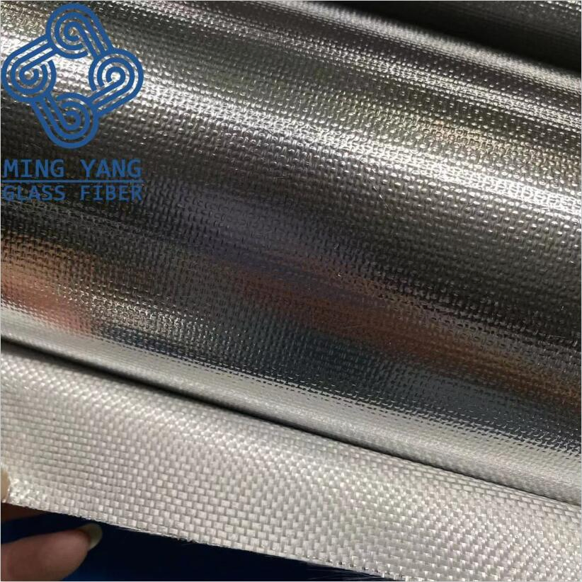 Adhesive Surface of High Quality Alu Foil Coated Fiberglass Fabric Tape Raw Material