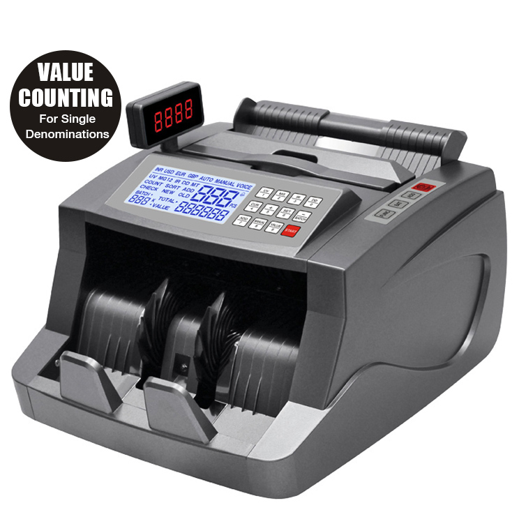 Bill Counters Money Counter Banknote Counter Cashing Counting Currency Counters UV Mg IR Currency Counting Machine Batch Add Self-Examination Money Counter