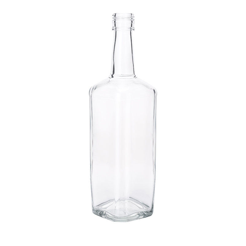 Стеклянная бутылка для джина 700 мл, прозрачная