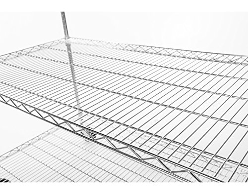 Removable 4 Tiers Medium Shelf Household Appliances Chrome Metal Wire Display Rack for Store