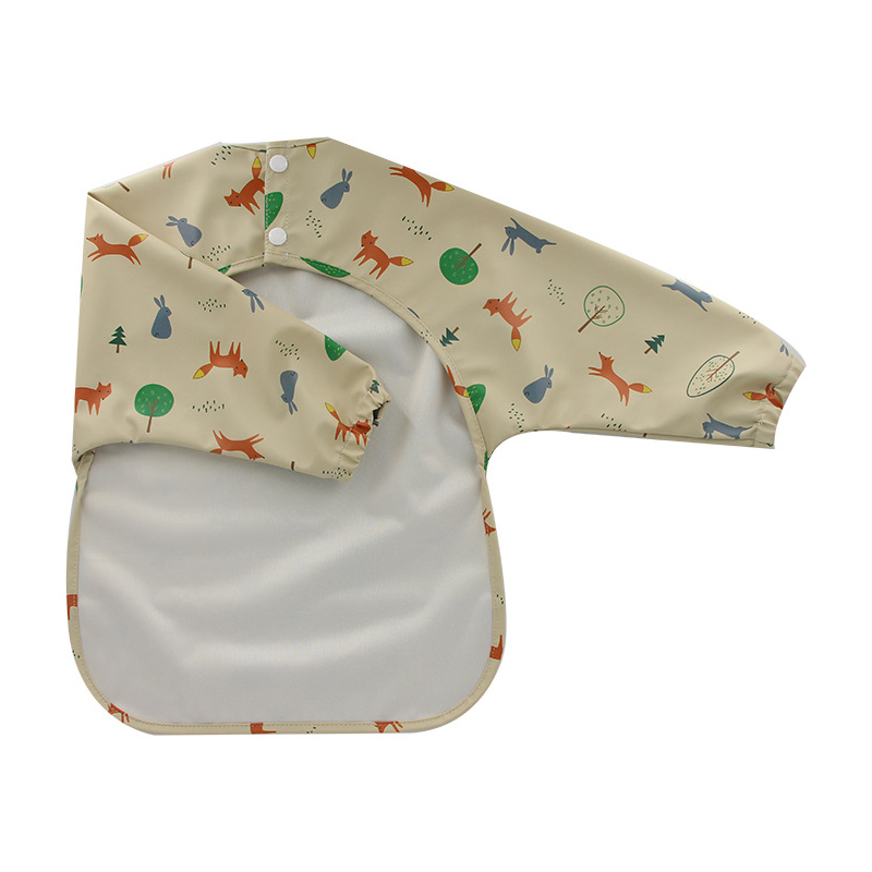 in Stock, Children's Upside-Down PU Coveralls, Washable and Dirt-Proof Clothes, and Baby Waterproof Bibs