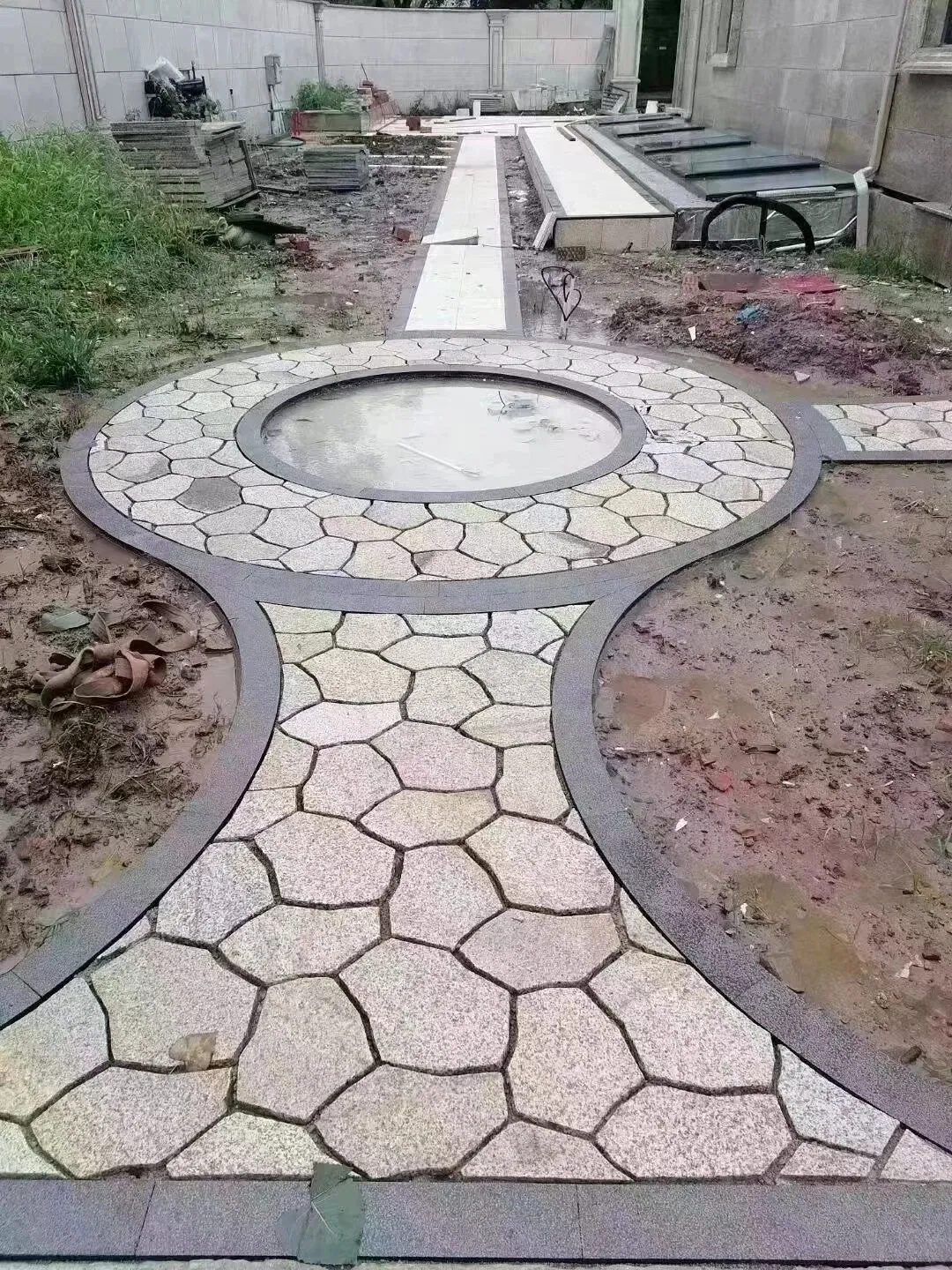 European Style Natural Beige Honed Limestone Floor Stone Paving Tiles Random Limestone Flagstone for Garden Patio Outdoor