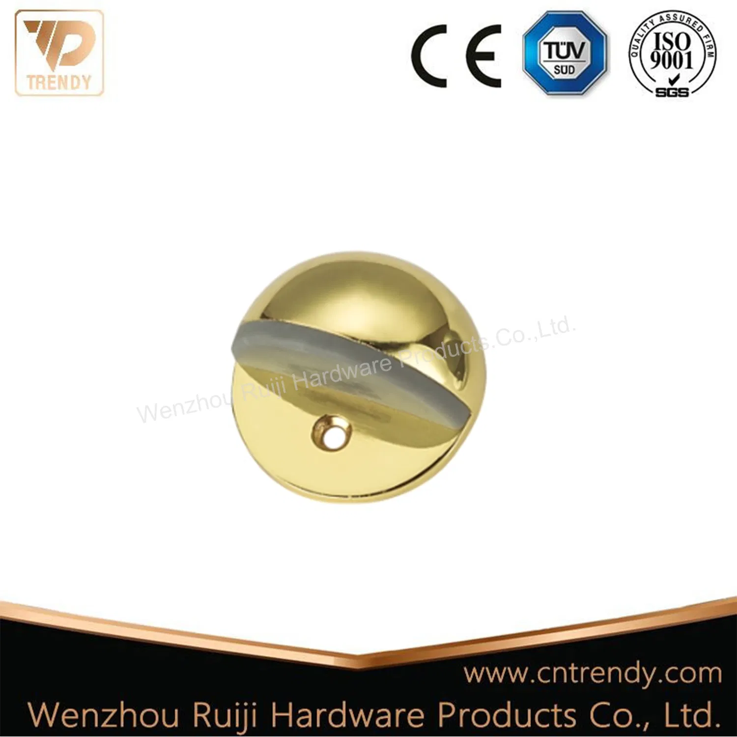 Zamak Hardware Floor Mounted Hemispheric Metal Door Stopper (AC-3002)