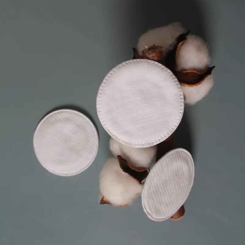 Pure Cotton Pad Double Effect with Pinhole Lock Edge for Makeup