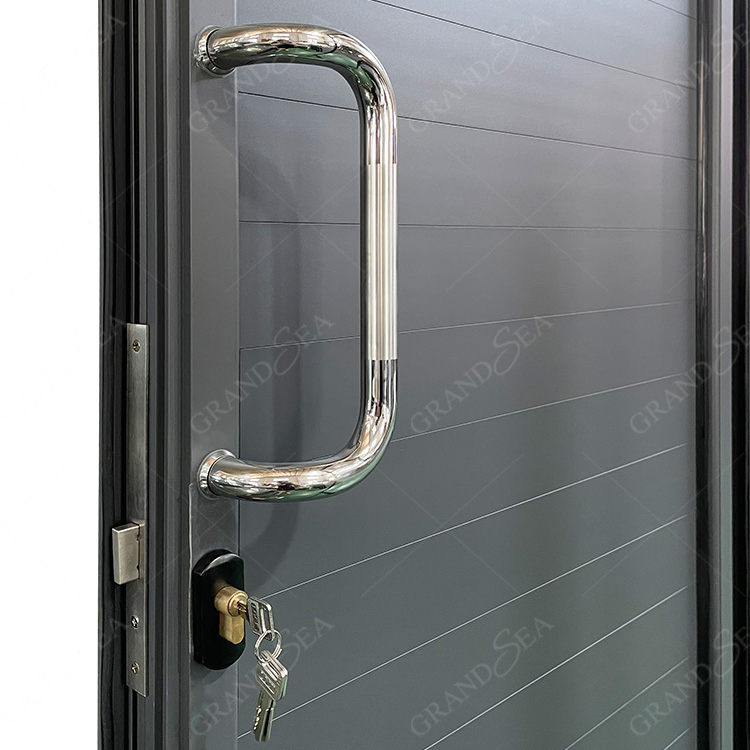 Aluminium Frame Latest Design Stainless Steel Track Double Glass Swing Aluminum Doors
