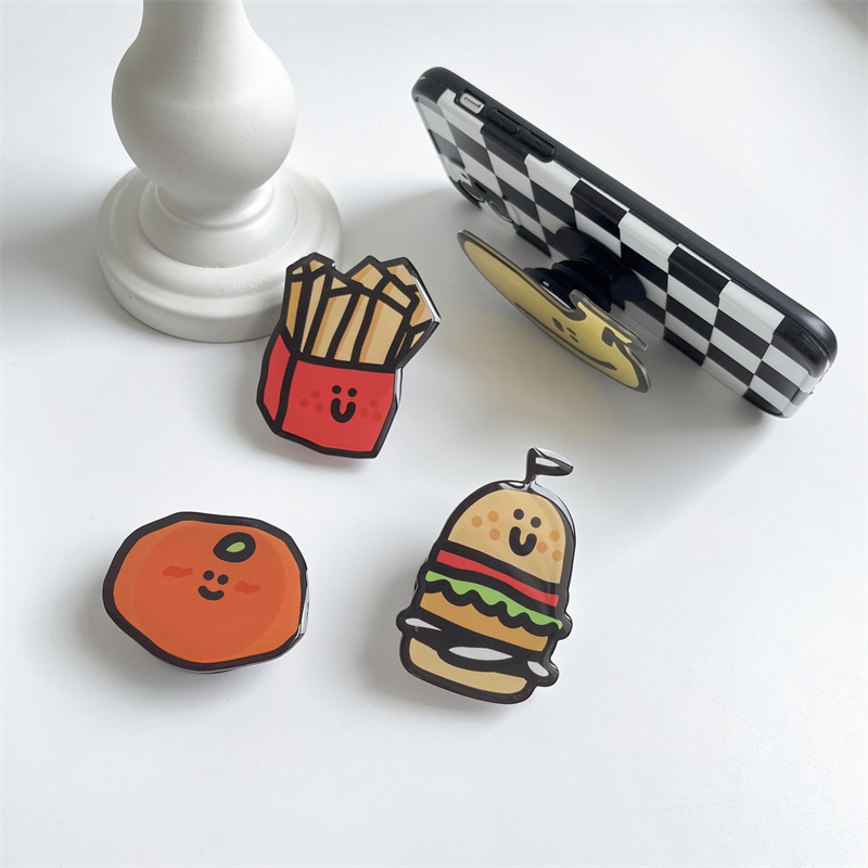 Держатель для телефона в виде банана-бургера с картошкой