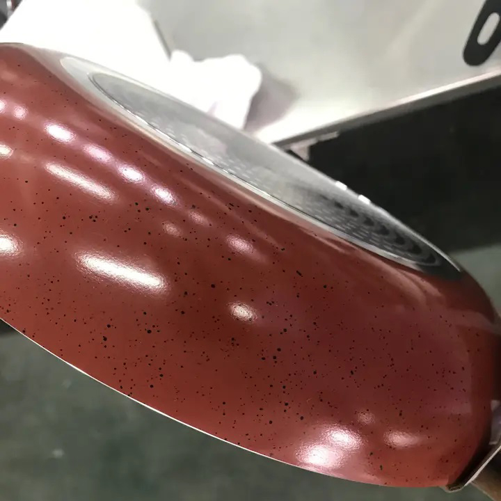 Home Cooking Burgundy Marble Color Griddles Nonstick Frying Pan Sets