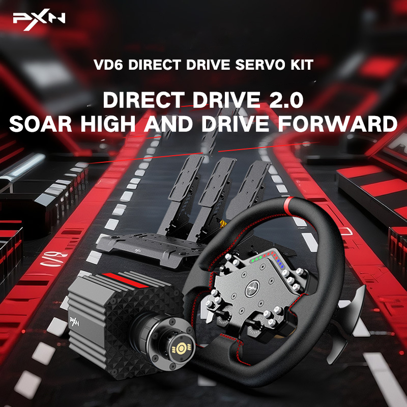 Wholesale Pxn-Vd6 Direct Drive Racing Game Wheel Compatible with PC Computer Platform