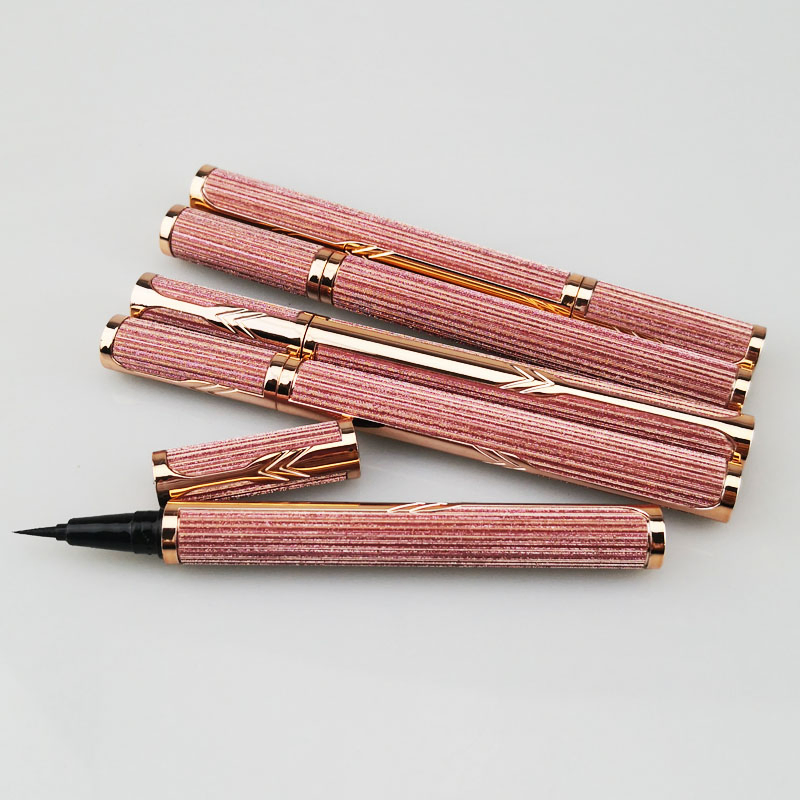 OEM Red Brown Stripes Non Halo Dyeing Waterproof Durable Dry Cool Black Eyeliner