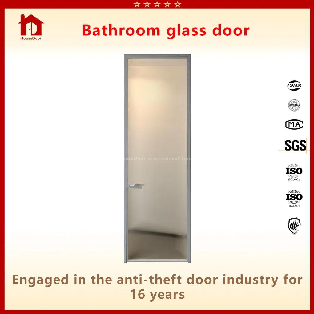 Frameless Bathroom Glass Door with High-End Design and Privacy Function