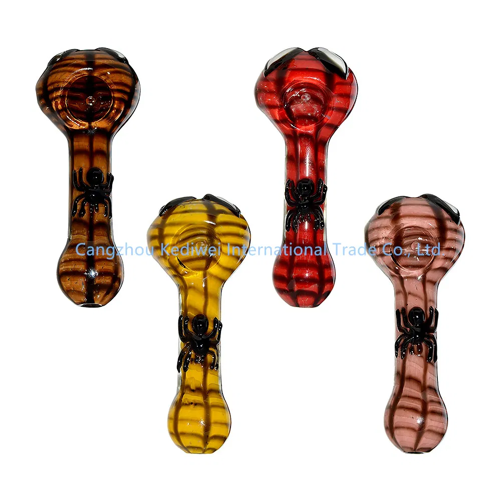 Handcrafted Creative Spiderman Design Glass Smoking Pipe Hand Pipe