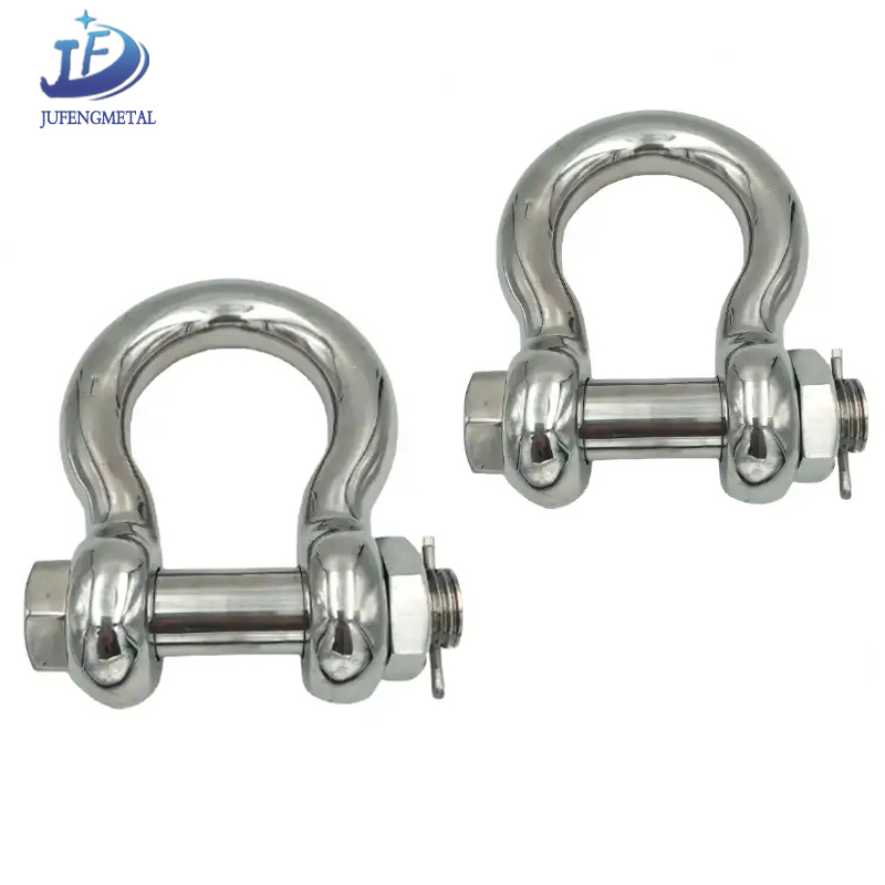Metal Structures Rigging Hardware Galvanized Stainless Steel Marine Lifting D Shackle for Stainless Steel Boat Accessories