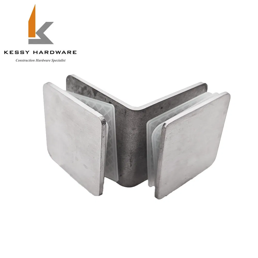 Stainless Steel Glass Shelf Clip for Shower Glass Door and Connector