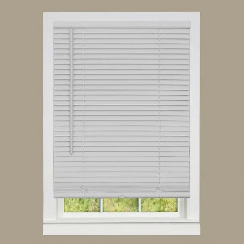 Venetian Blinds Camper Horizontal Blind Gloss White/Aluminum Blinds/Cordless Blinds/Blinds for Doors/Sidelight Blinds