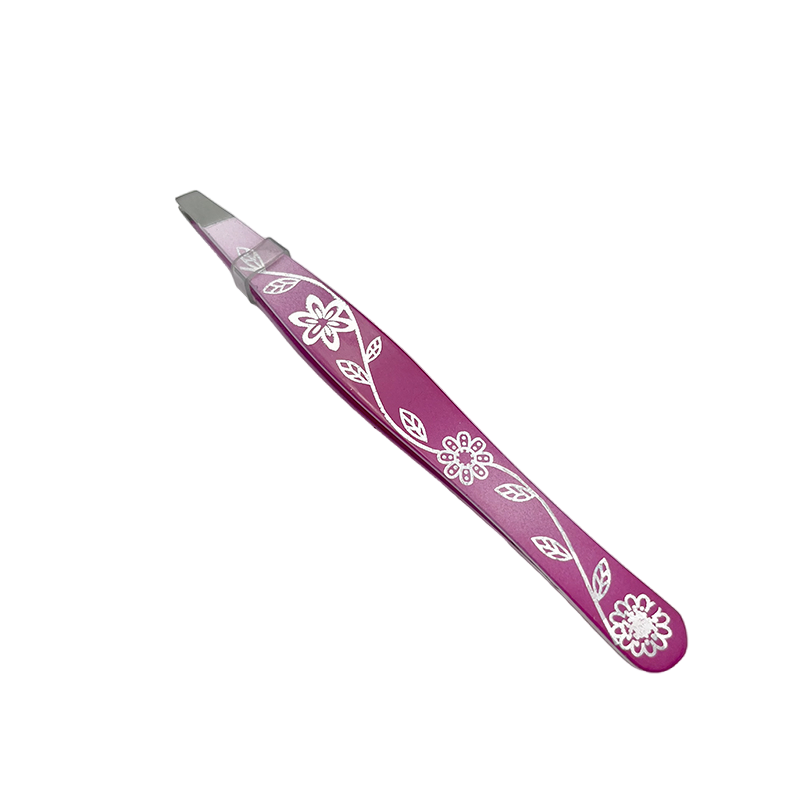 Newly Style Beauty Tweezer Customized Stainless Steel Squared Eyebrow Tweezer