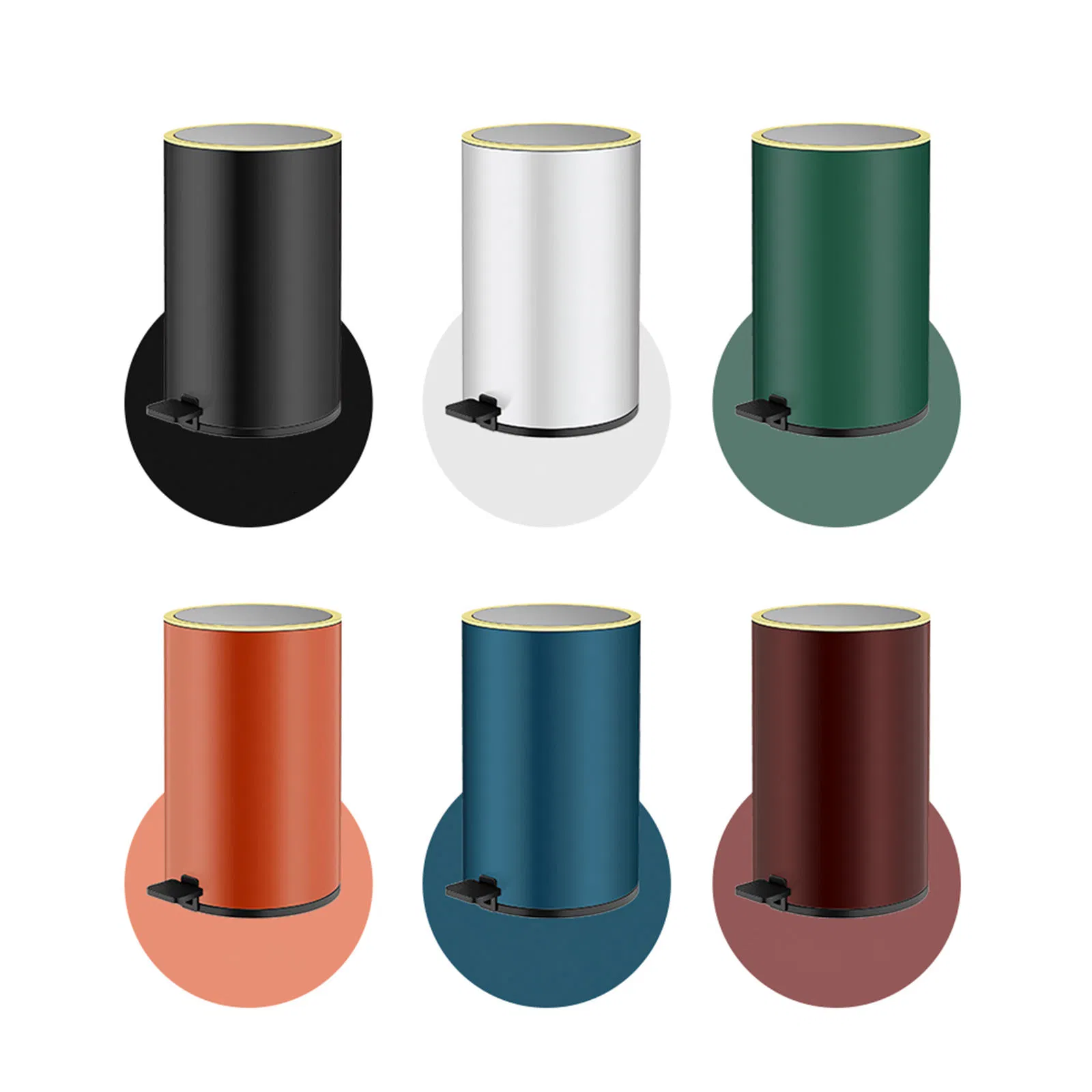 12L Kitchen Pedal Bin Home Dust Trash Can Stainless Steel Trash Bin