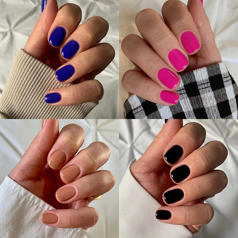 Multiple Sizes Fit Durable Matte Short Nude Artificial Nails