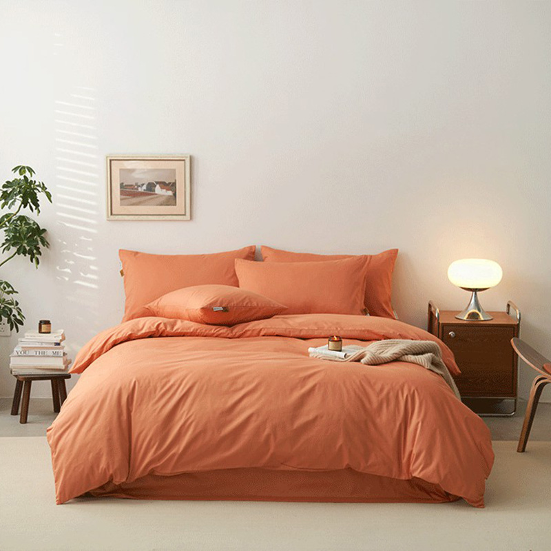 233tc 100%Cotton Bedsheet Deep Pocket Bed Sheet Set for Hotel&Home