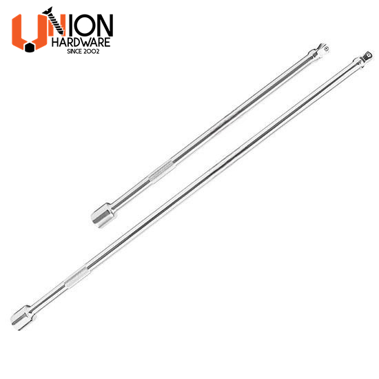 Polished Chrome Sand Blast Finish Knurling Exchangeable 1/4 Inch Hex Drive Socket Adaptor Extension Bar with Full-Length