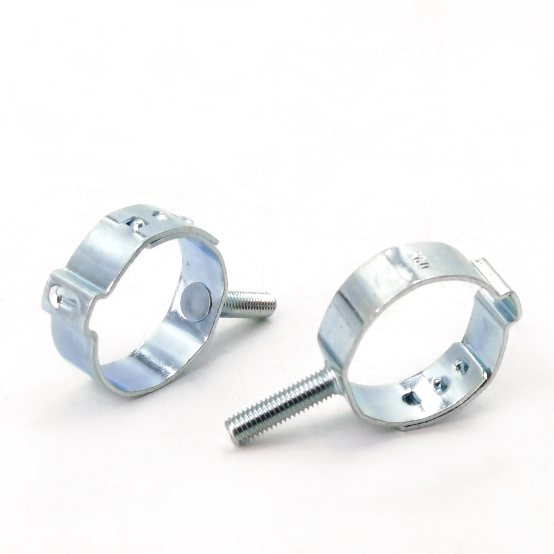 Single Ear Clamp with Nail Galvanized Steel 1-Ear Clip for Car Airbags