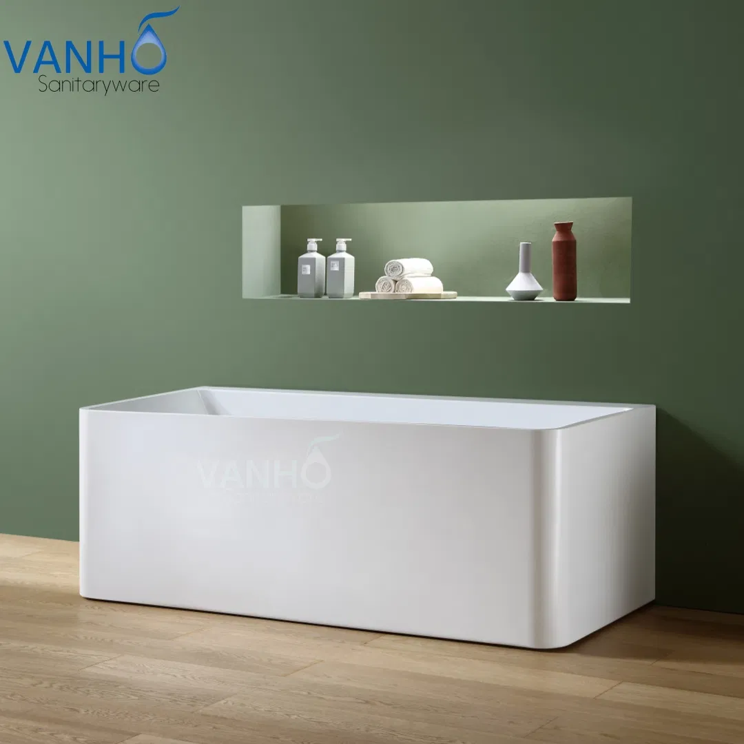 Акриловая ванна с полкой и сливом, 170 см, белая