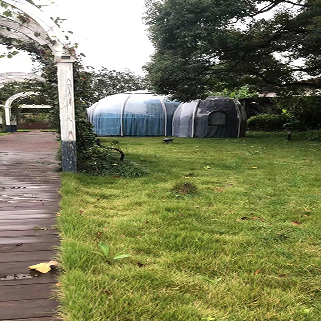 Luxury Resort Camping Transparent Dome Building Polycarbonate House Dedicated to Homestay Atmosphere