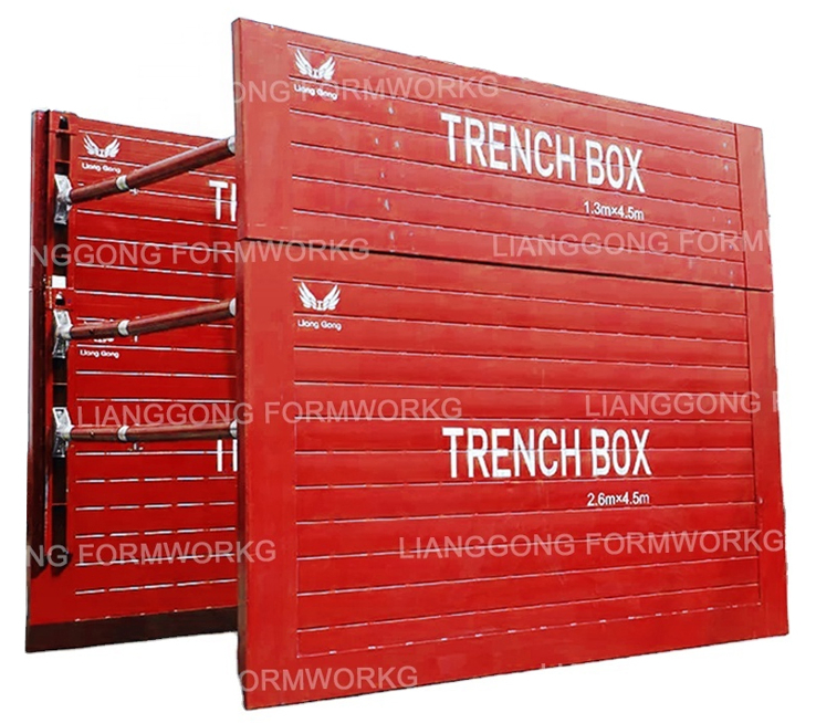 China Manufacture Steel Trench Box Aluminum Trench Shoring Steel Trench Box for Excav Customized