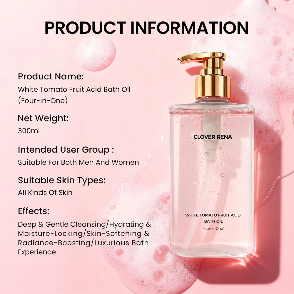 Private Label Almond Milk Clean Shower Gel Oil Nourishing Body Wash Moroccan Rose Watery Bath Oils