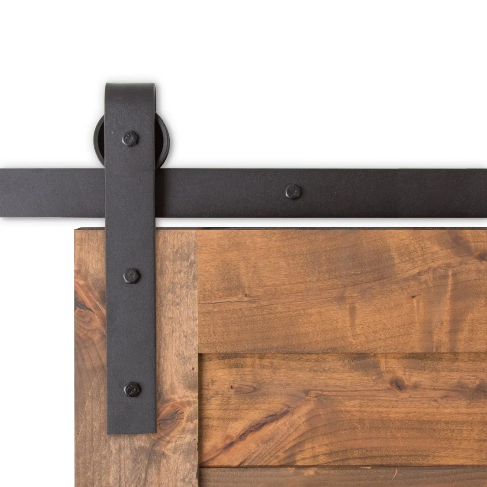 Black Steel Track Sliding Barn Door Hardware