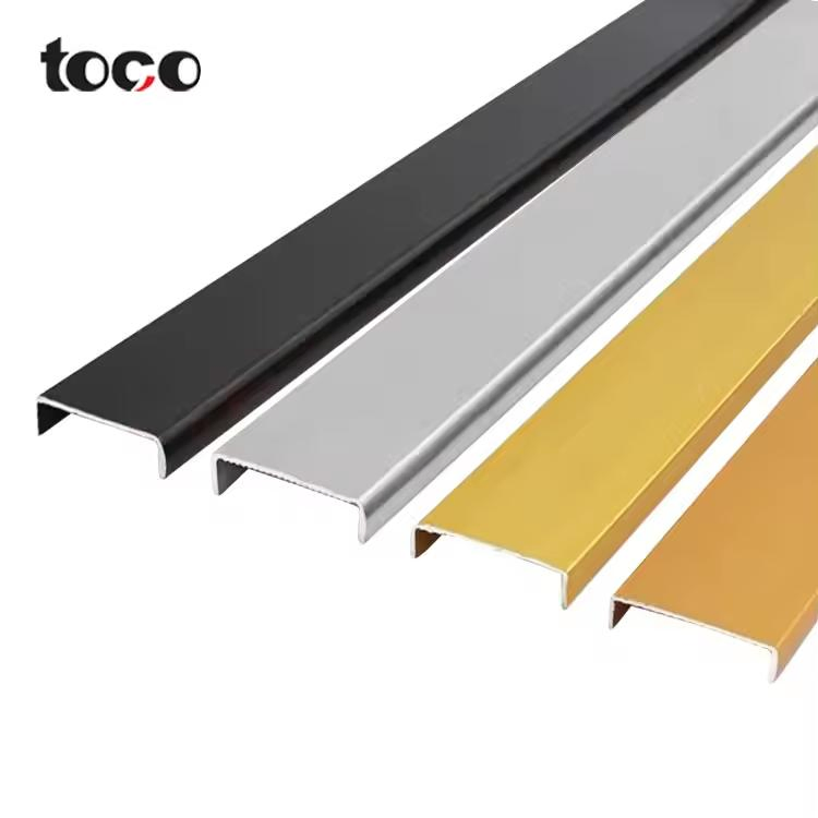 Easy Installed Square Edge Banding Aluminum Alloy Profile Tile Trim