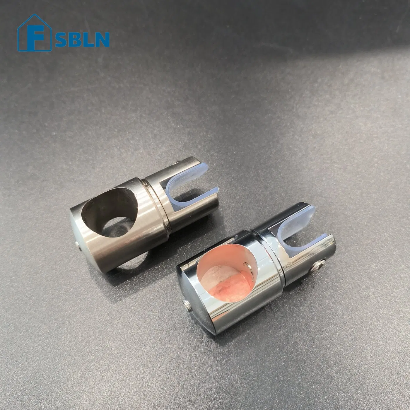 Stainless Steel Pipe Joint with Glass Connector for Bathroom Use