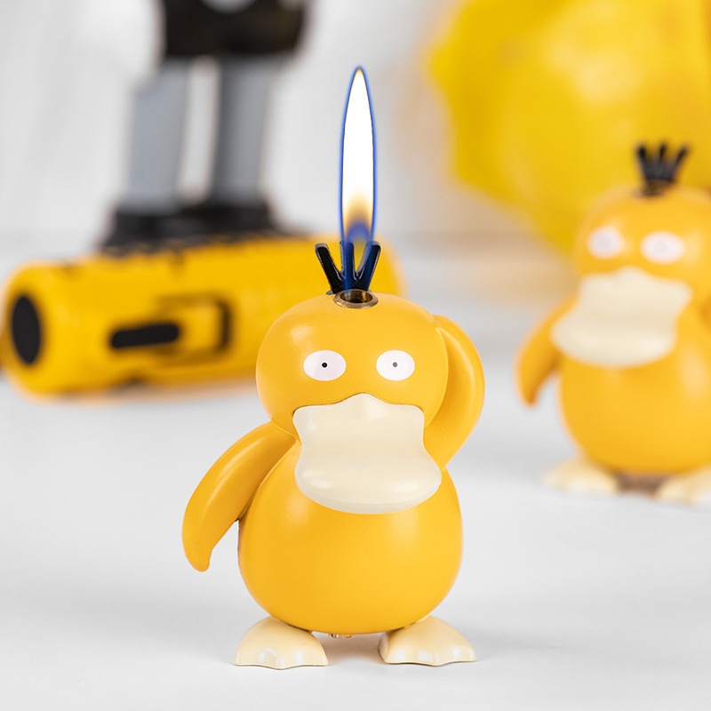 Wholesale Psyduck Lighter Creative Cute Cartoon Hand-Made Lighter Inflatable Lighter