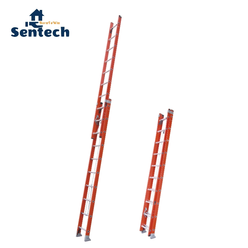 225lbs Load Bearing FRP Material Extension Ladder with Electrical Insulation Function