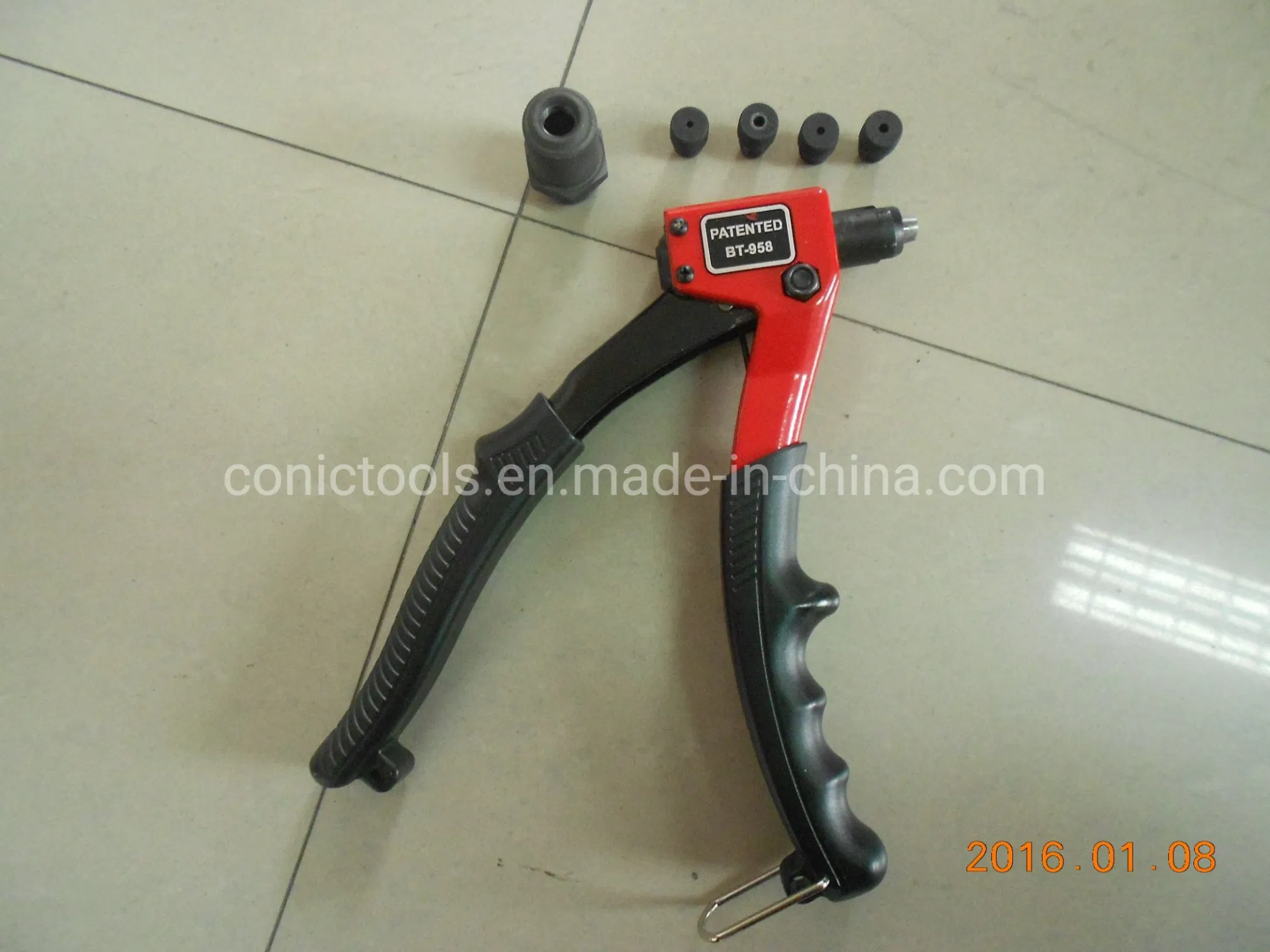 200mm Hand Rivet Nut Gun for M3, M4, M5, M6 with Stoker Adjuster Design