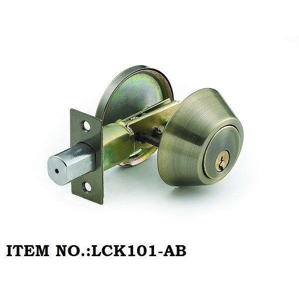 Cylindrical Zinc Alloy Combo Keyed Entry Door Round Knob Deadbolt Lock Set Furniture Hardware
